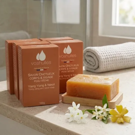 Lot de 5 Savons Ylang Ylang et Néroli pour peau sèche