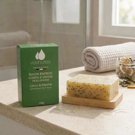Savon Citron et Menthe pour peau grasse
