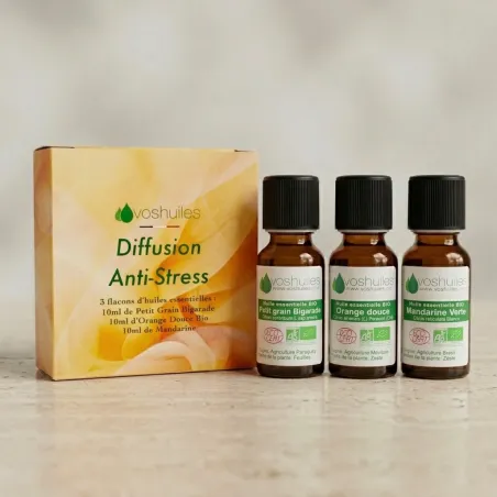 Kit Diffusion Anti-Stress - 3 Huiles Essentielles BIO