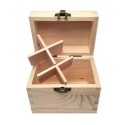 Boite en bois 6 trous pour flacons d’huiles essentielles 5 ou 10ml