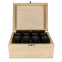 Boite en bois 12 trous pour flacons d’huiles essentielles 5 ou 10ml