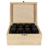 Boite en bois 12 trous pour flacons d’huiles essentielles 5 ou 10ml